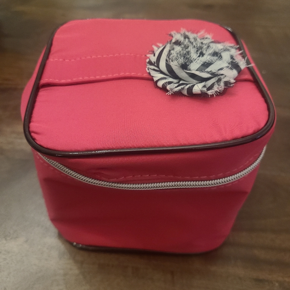 Pink Lancome Cosmetic Pouch